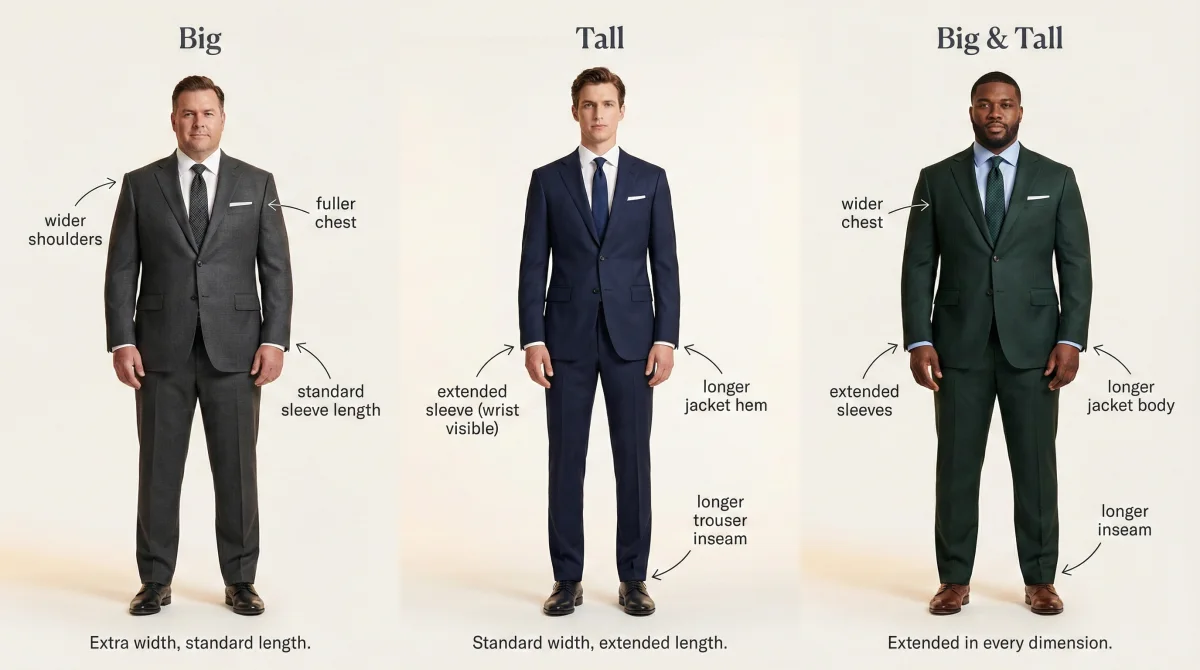 What is big and tall size for men?