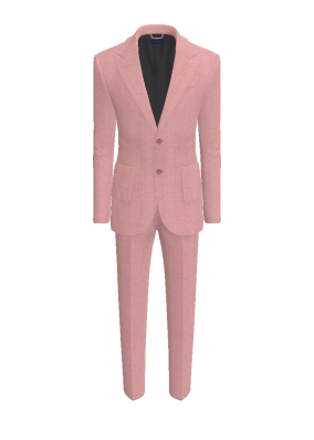 Dusty pink linen wedding suits