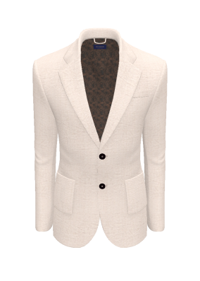 cream linen-cotton blend jacket