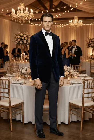 The midnight navy blue peak dinner suits