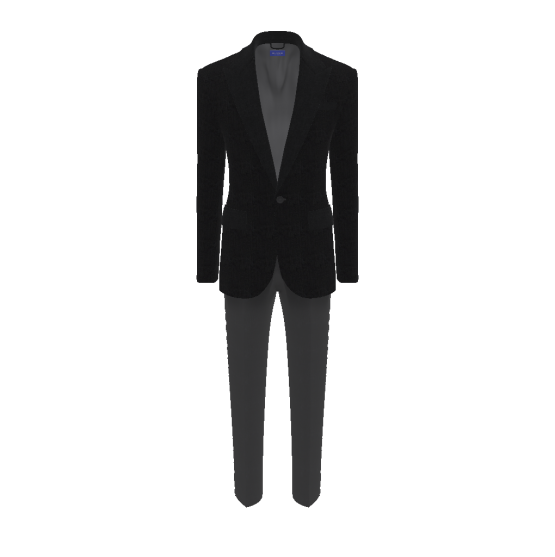 Black Velvet Dinner Jacket Ensemble