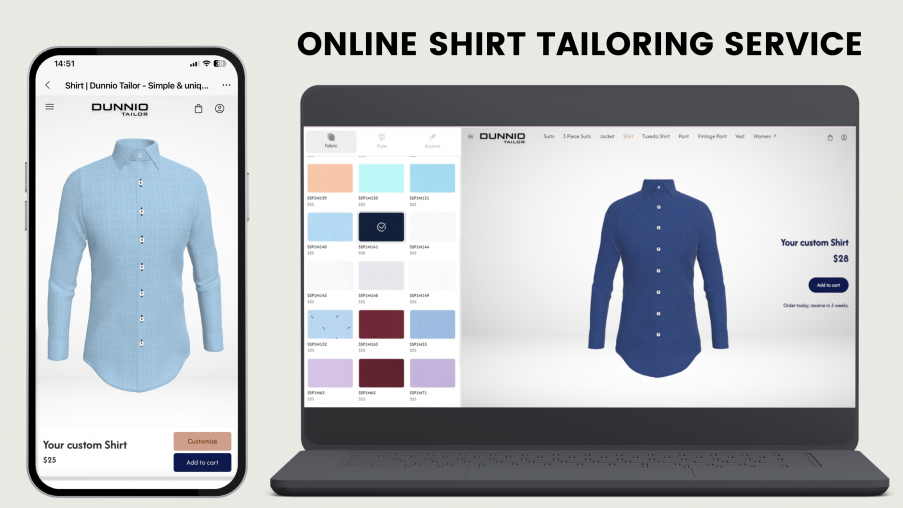 Custom Online Shirt Tailoring Service at Dunnio Tailor