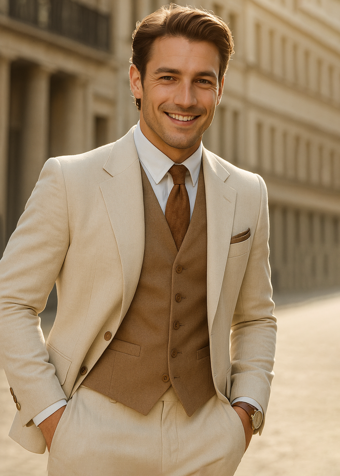 Sand tone outfit idea