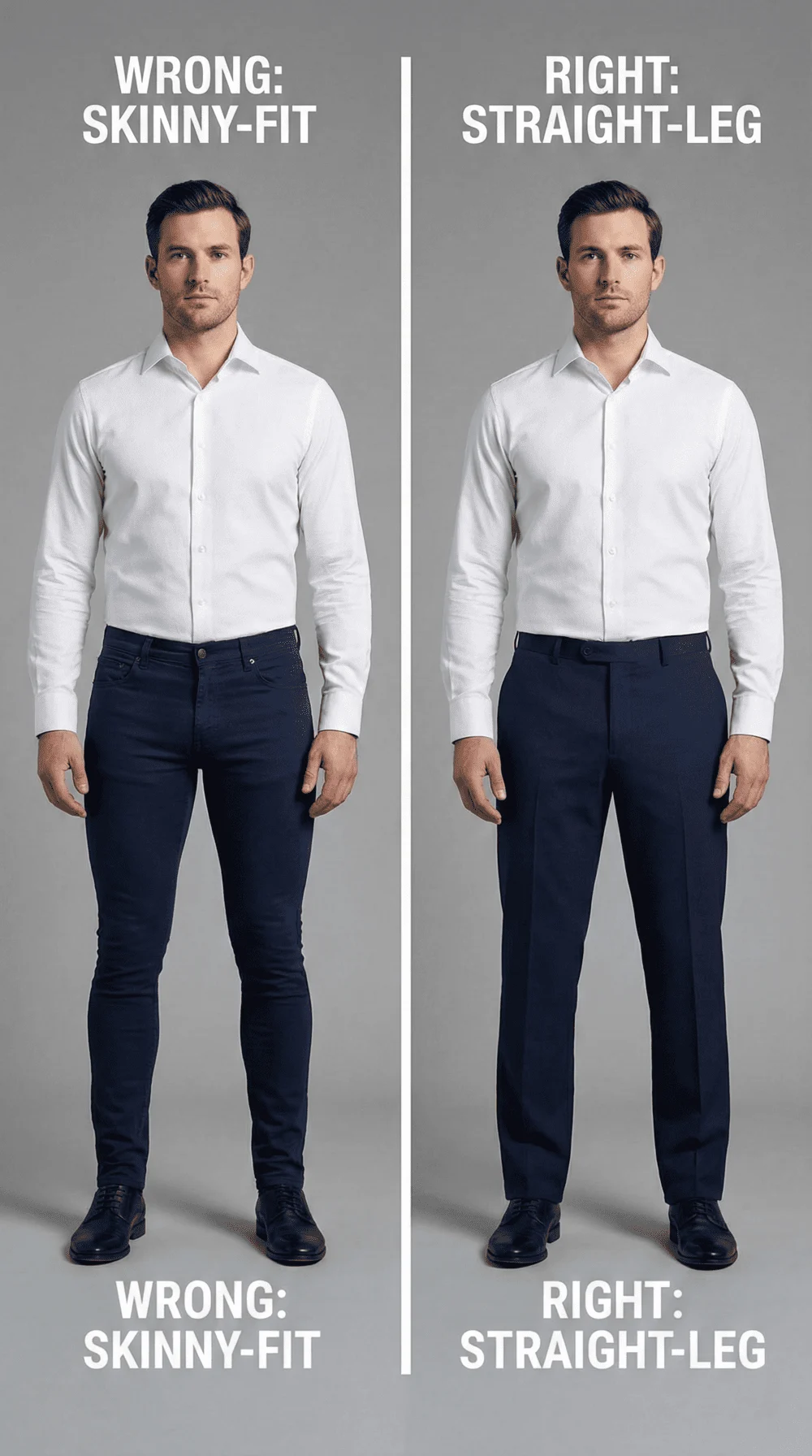Tight vs Proper Trouser Fit Comparison
