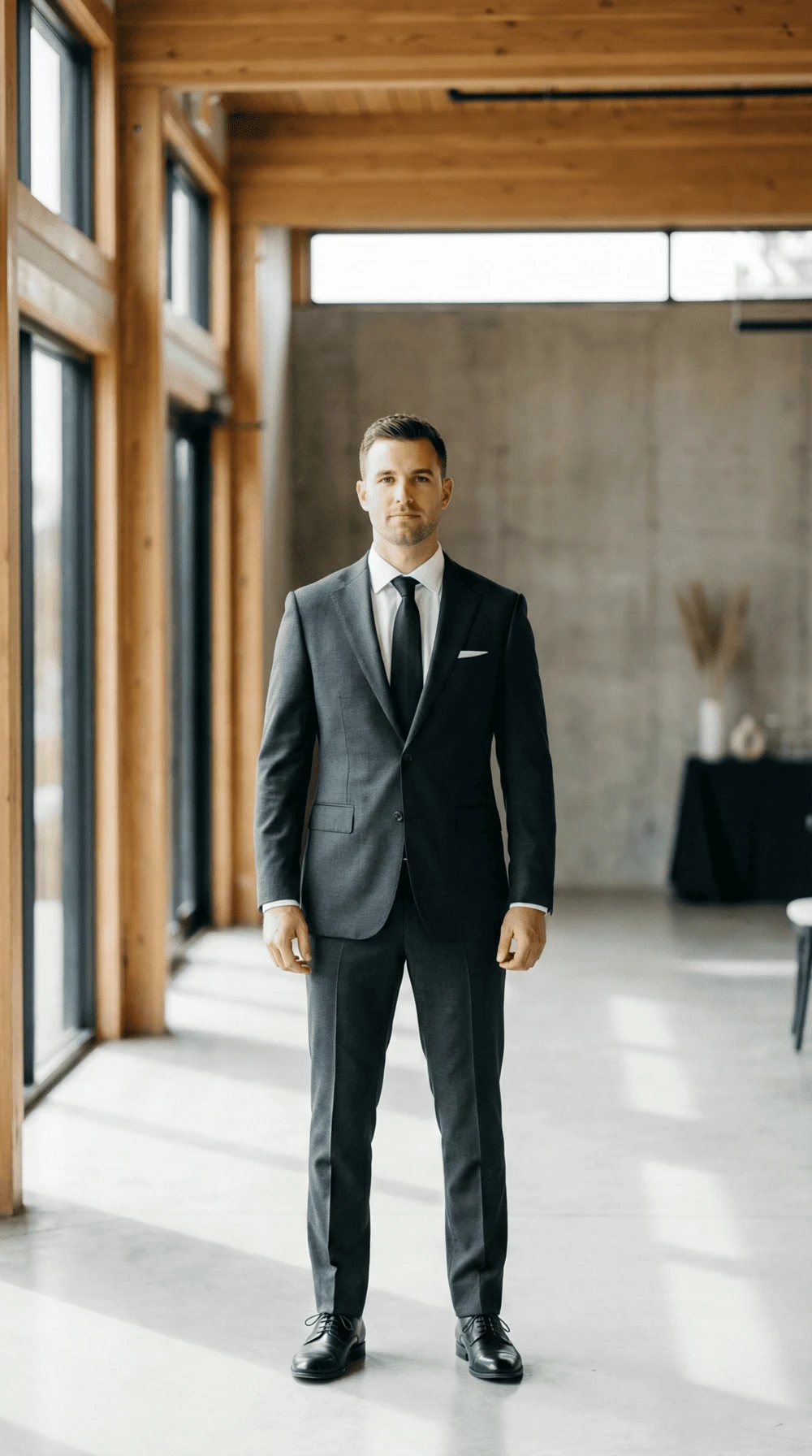 Wedding Suit Styling for Trapezoid - Groom