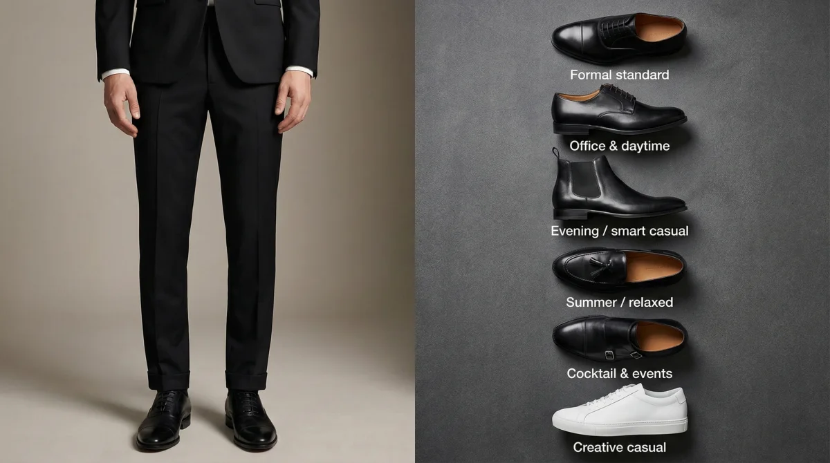 What shoes to wear with a black suit-S6-01 Oxford shoes - Formal standard-S6-01