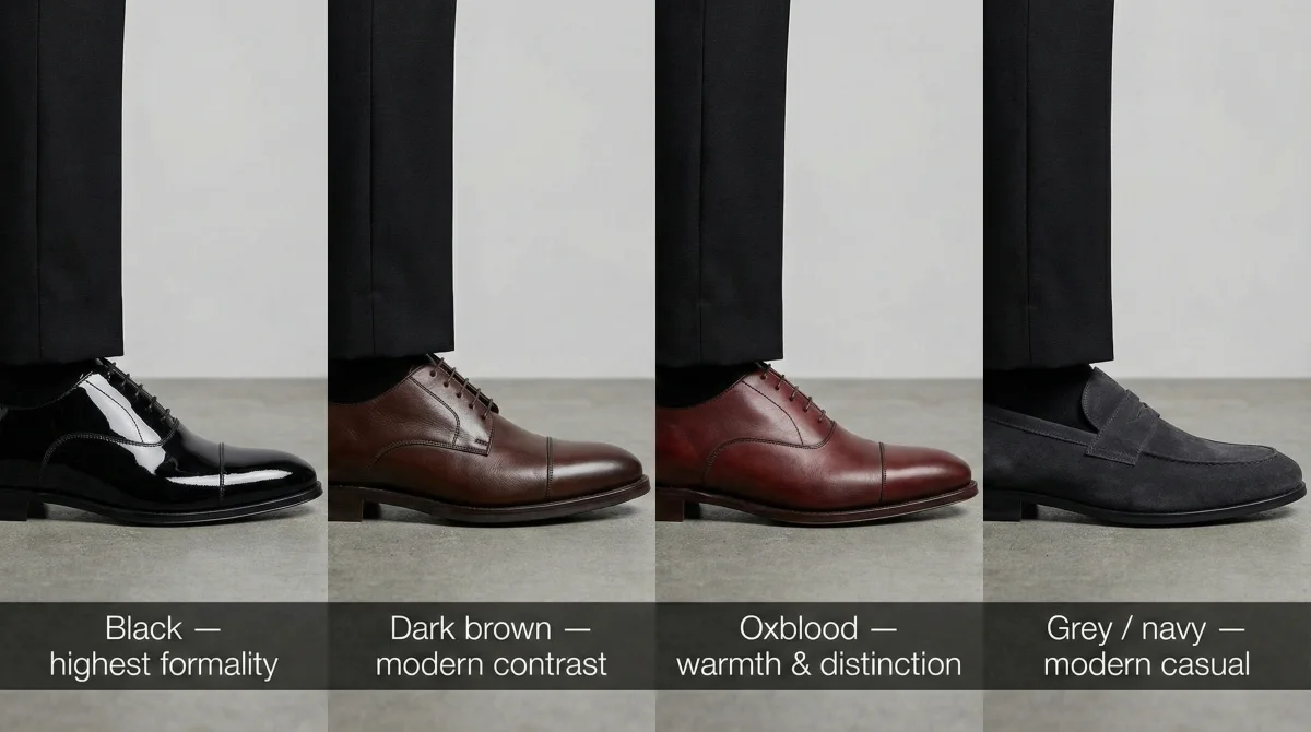 Derby shoes-S6-02 What shoes to wear with a black suit-S6-02
