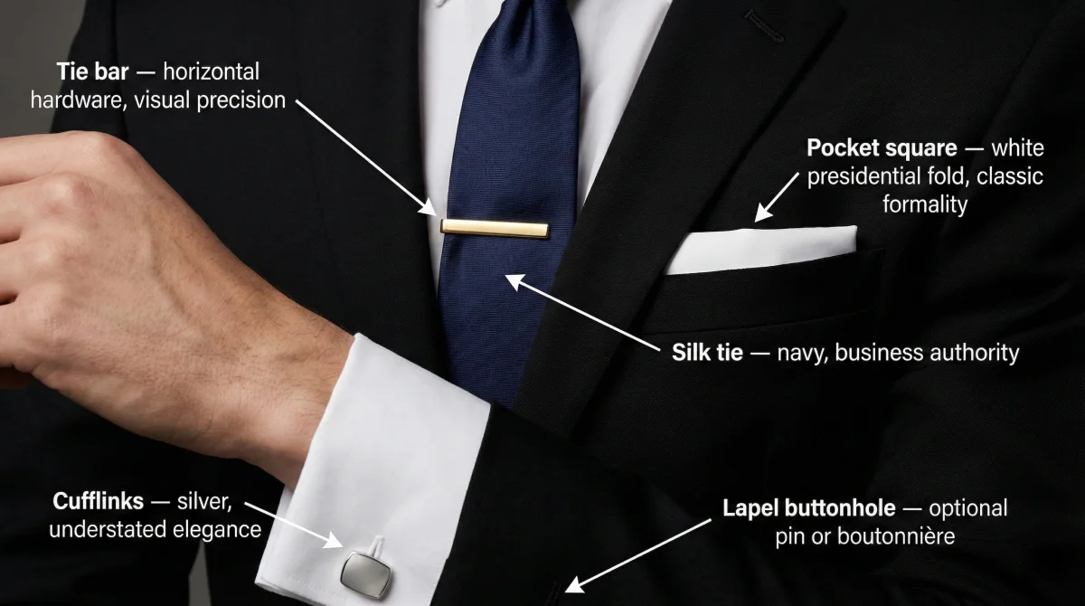 Pocket square-S7-01 Accessories that complete the black suit-S7-01