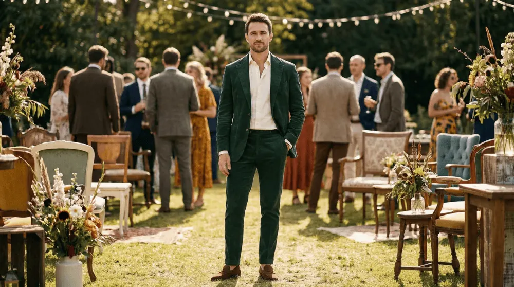 Fall Wedding Suits for Men-2.3-1 Corduroy fabric to making suits