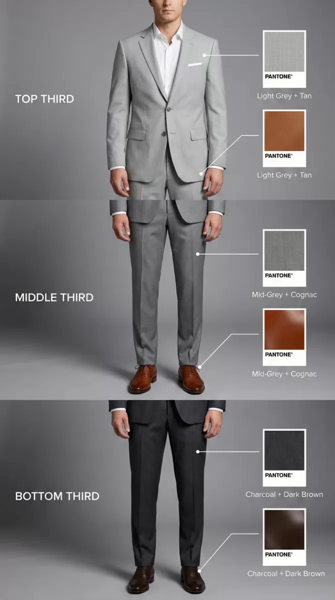 Grey Suits With Brown Shoes - 2.1 The value scale: Matching darkness levels