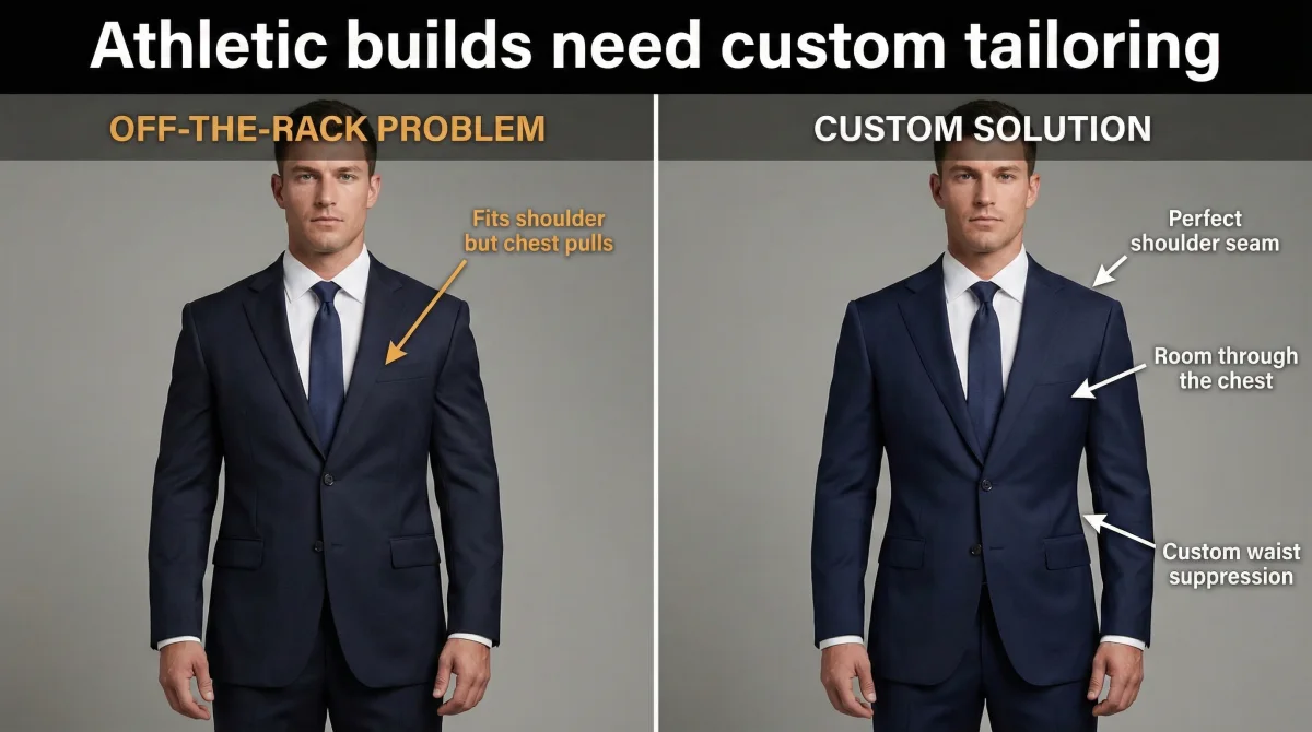 How to wear a suit for athletic builds