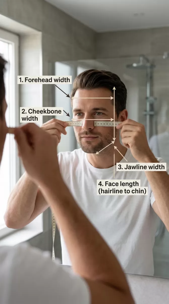 How to measure your face shape at home