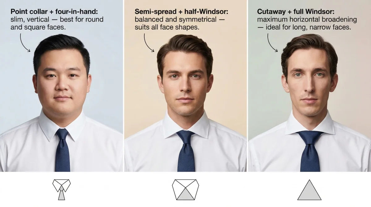 Why collar spread dictates tie knot size