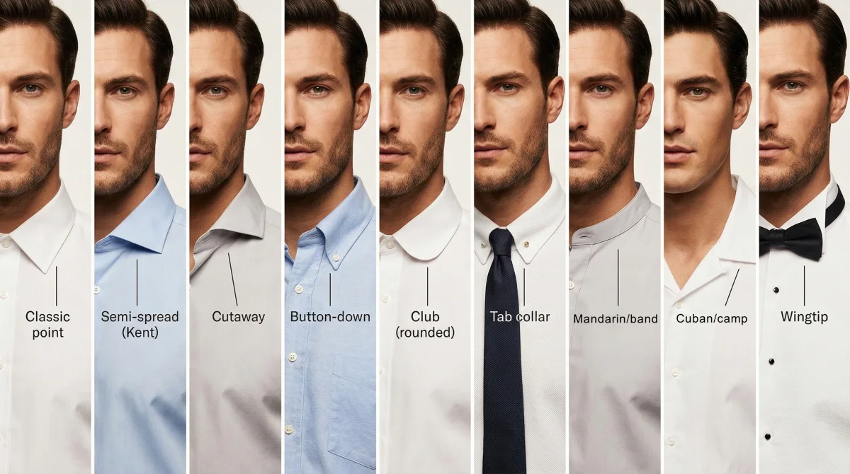 Classic point (straight-point) collar