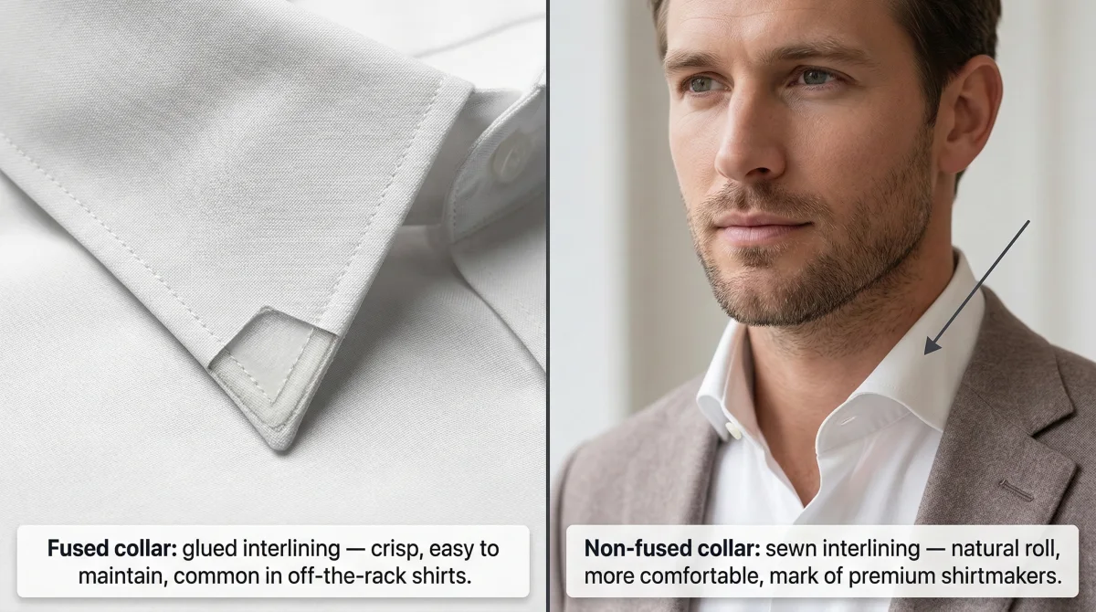 Fused vs. non-fused collar construction