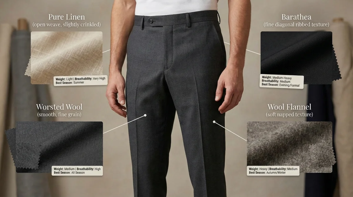 Slacks vs pants-Premium fabrics (from $99 to $135)
