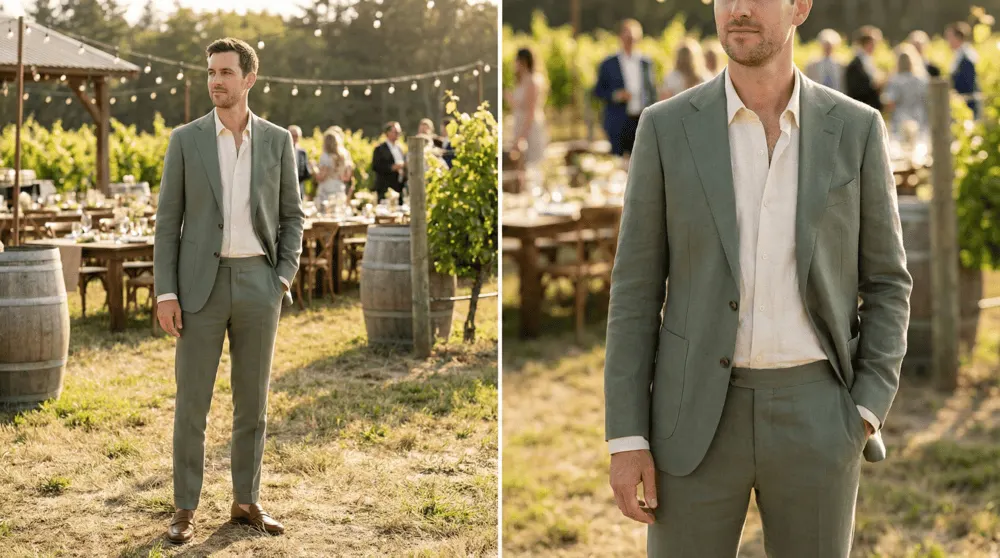 Spring Wedding Suits Linen-wool blends
