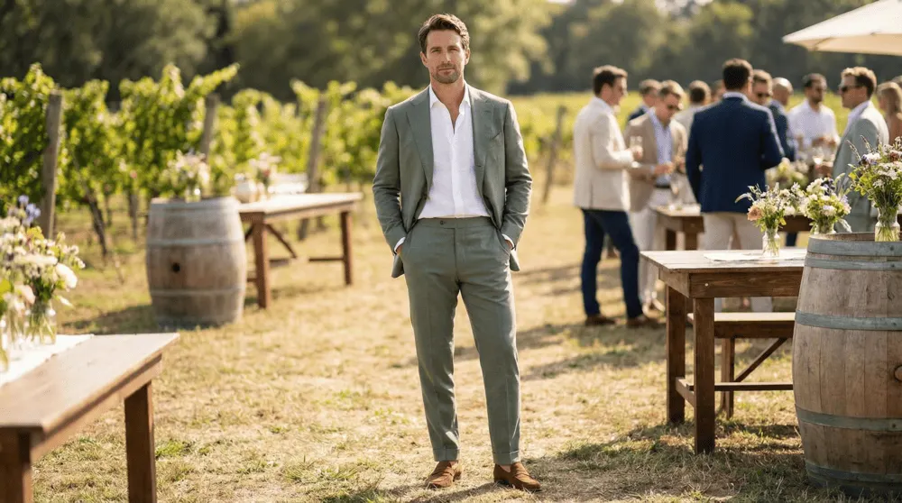 Spring Wedding Suits Unstructured shoulders