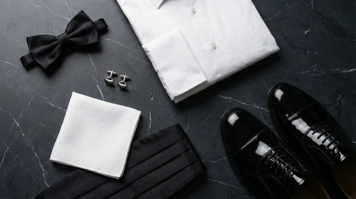 The black bow tie and accessories White Tie vs Black Tie-8