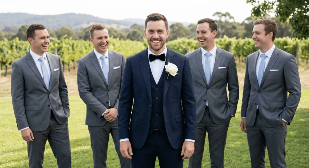 Making the groom stand out