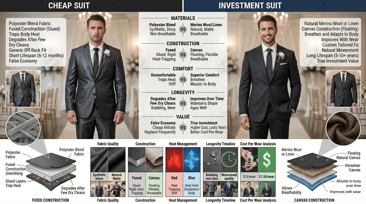What is the difference between a cheap suit and an investment suit