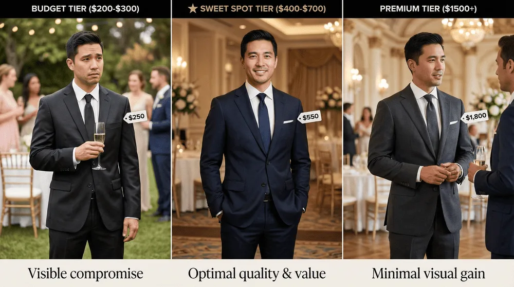 How much should I budget for a decent wedding suit