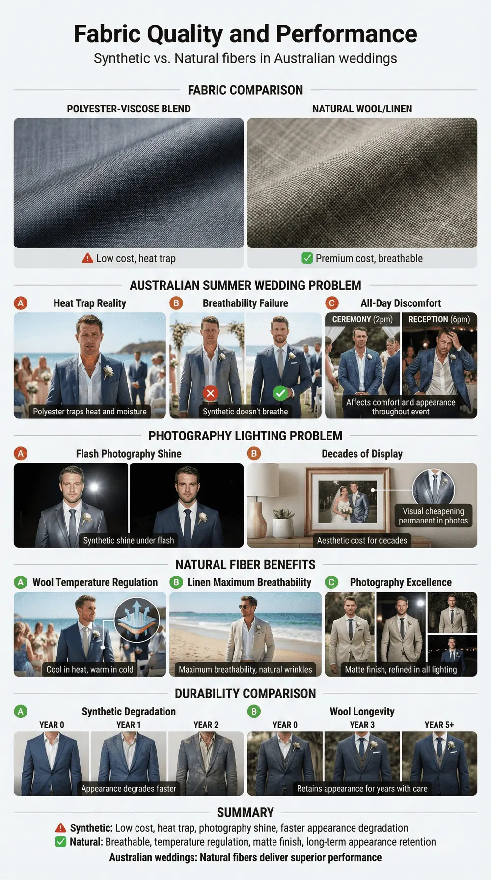 fast fashion brand have wedding suits Fabric quality and performance