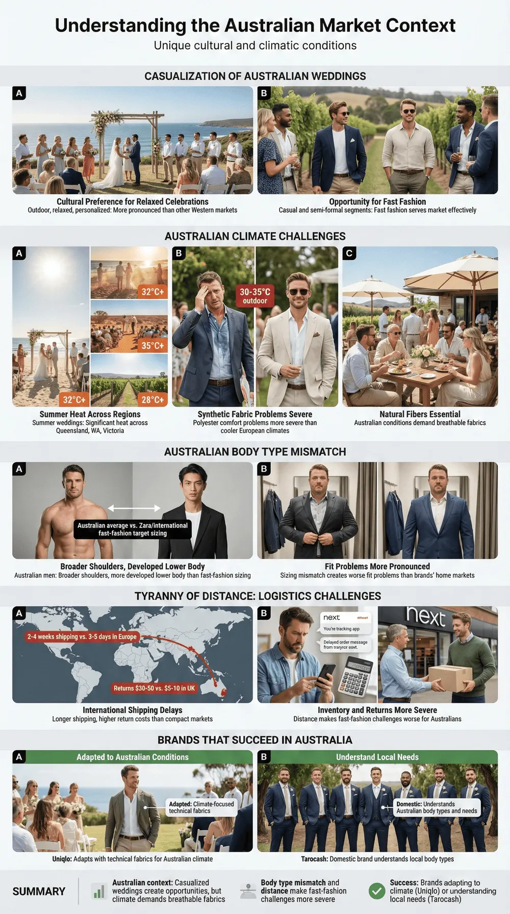 fast fashion brand have wedding suits Understanding the Australian market context