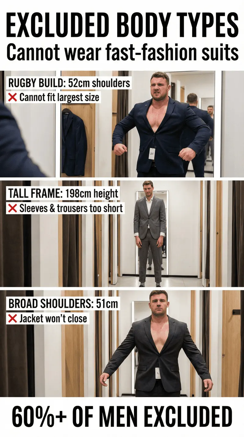 bespoke approach eliminates the pain points of off-the-rack suits Body Types Completely Excluded by Fast-Fashion-1