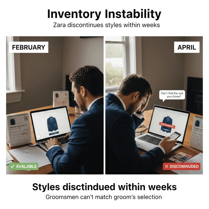 How Dunnio tailor's bespoke approach eliminates the pain points of off-the-rack suits Inventory Instability - Fast-Fashion Discontinues Styles Within Weeks