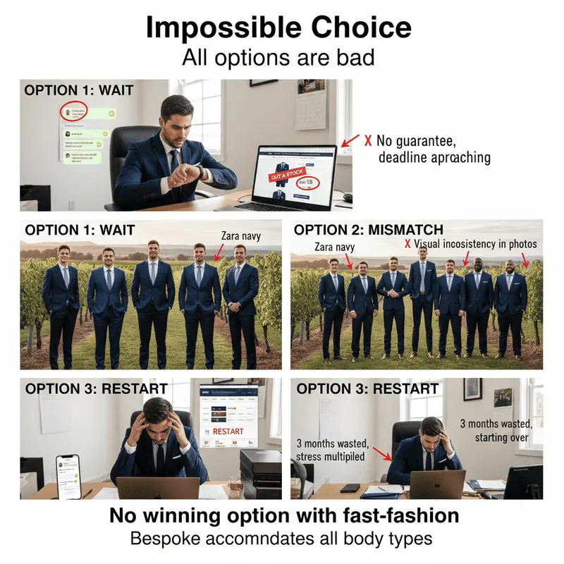 How Dunnio tailor's bespoke approach eliminates the pain points of off-the-rack suits Impossible Choice - Wait, Mismatch, or Restart