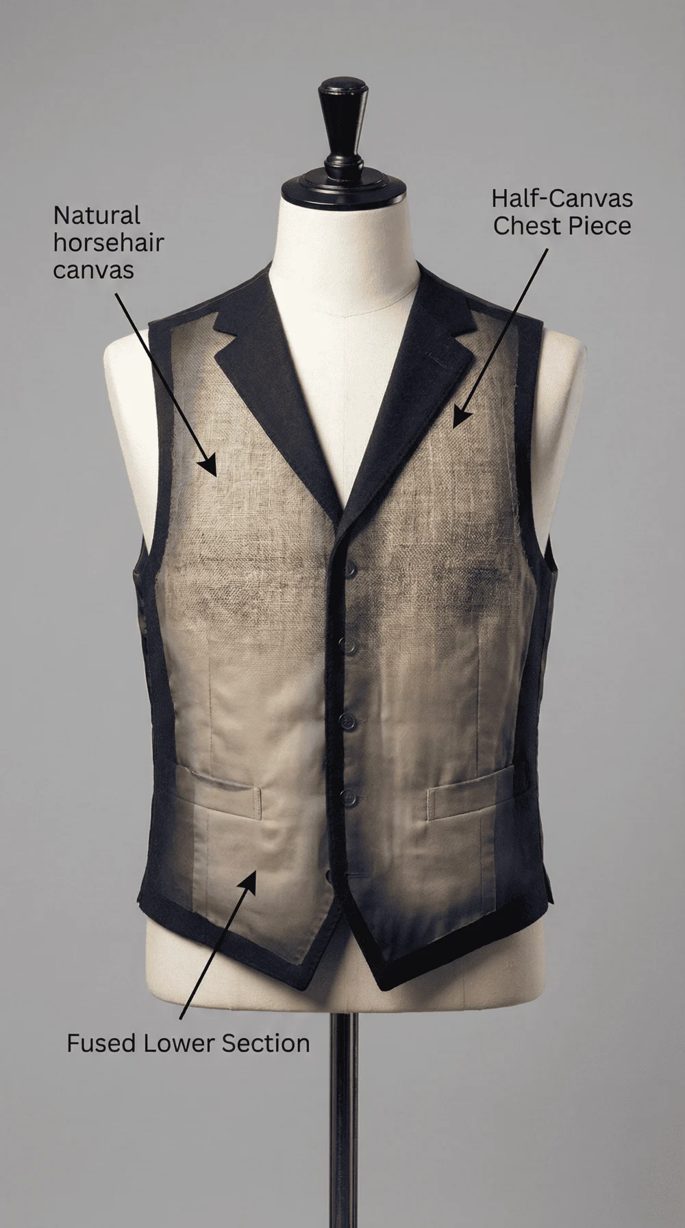 Half-Canvassed Construction