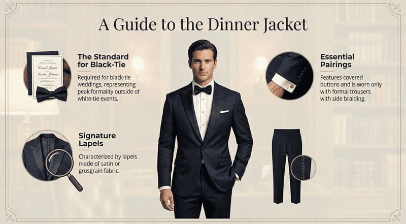 The dinner jacket for black-tie celebrations