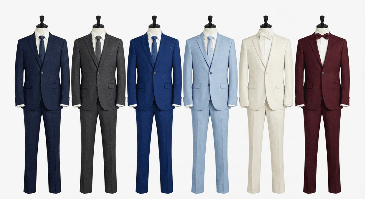 Exploring types of wedding suits color for grooms