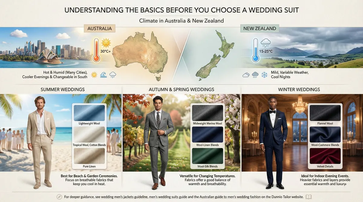 Wedding suits ideas by Dunnio Tailor Climate in Australia and New Zealand