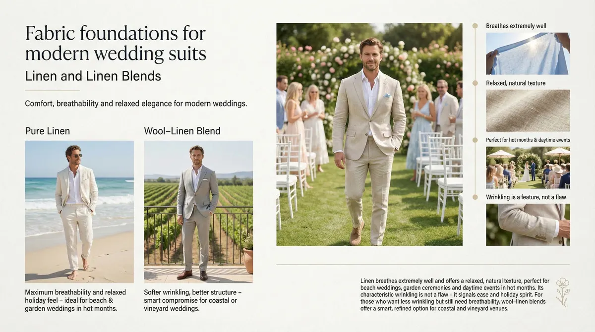 Wedding suits ideas by Dunnio Tailor Linen and linen blends