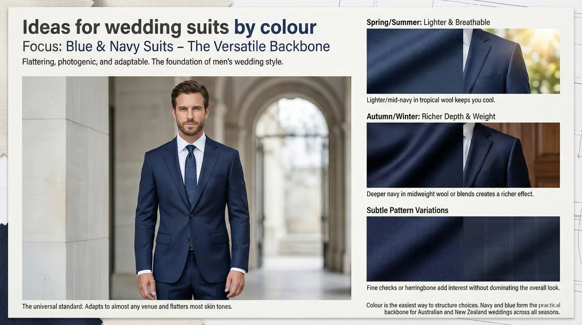 Wedding suits ideas by Dunnio Tailor Blue and navy suits