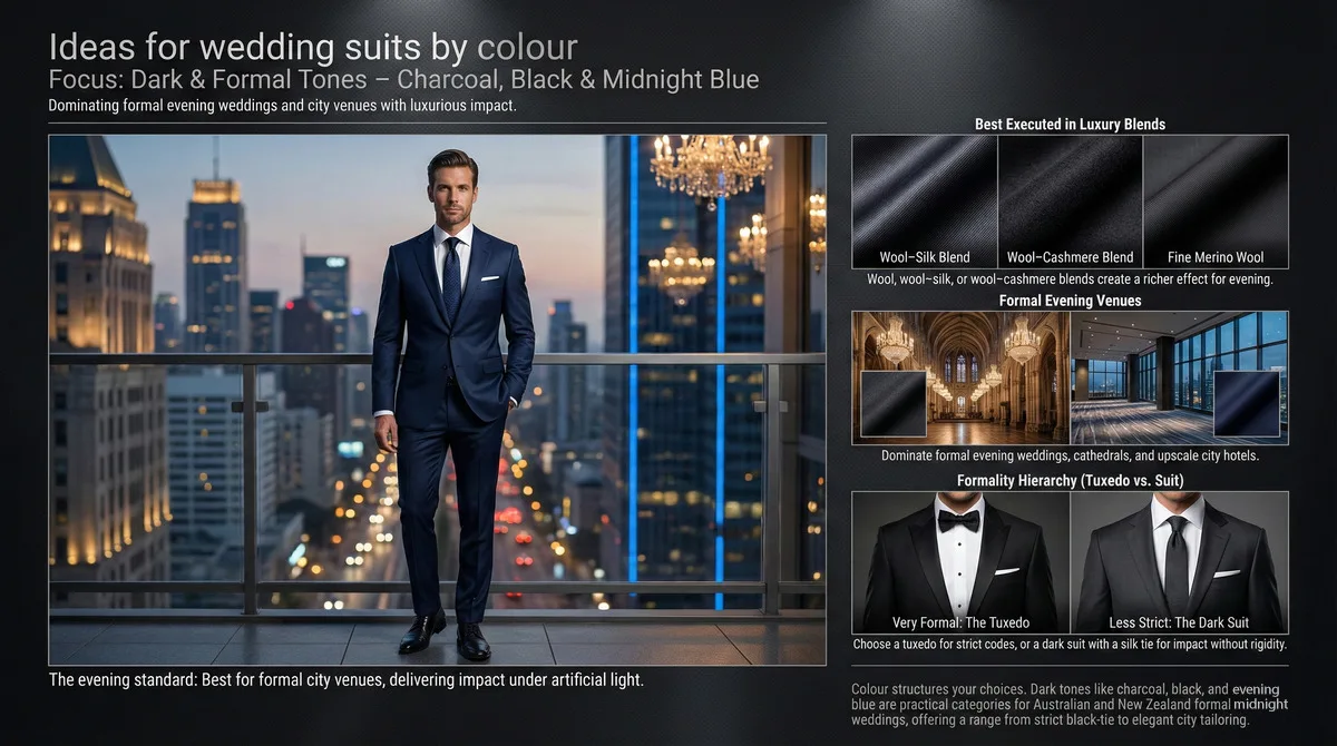 Wedding suits ideas by Dunnio Tailor Dark and formal tones