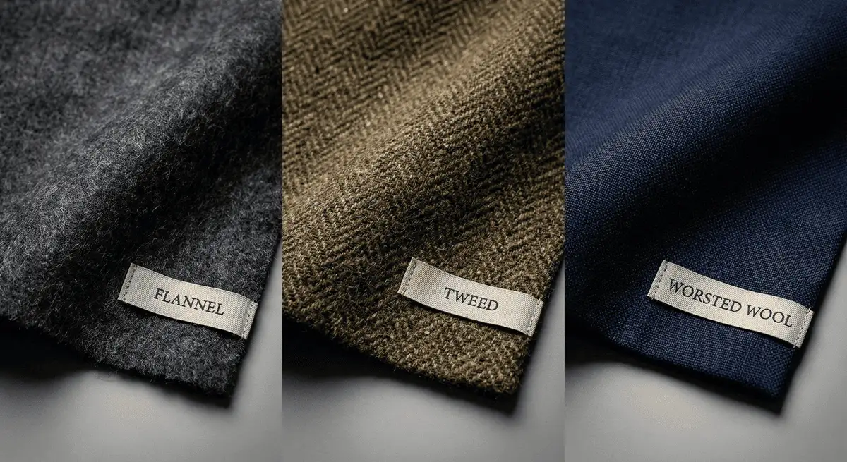 Fabric suit to make winter wedding suits